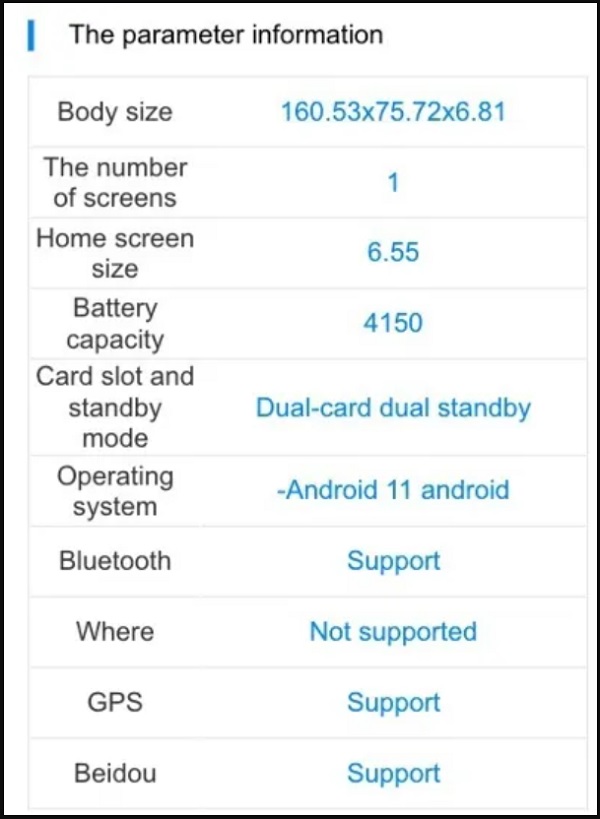 Thông số kỹ thuật của Xiaomi Mi 11 Lite 5G