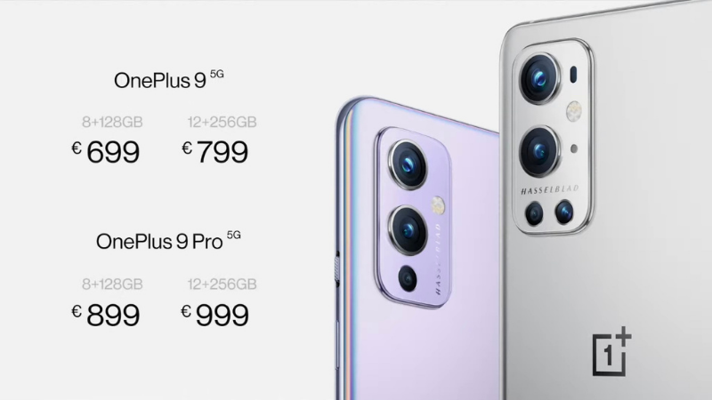 Giá bán của OnePlus 9 Series tại thị trường Châu Âu. Giá bán của OnePlus 9 Series tại thị trường Châu Âu.