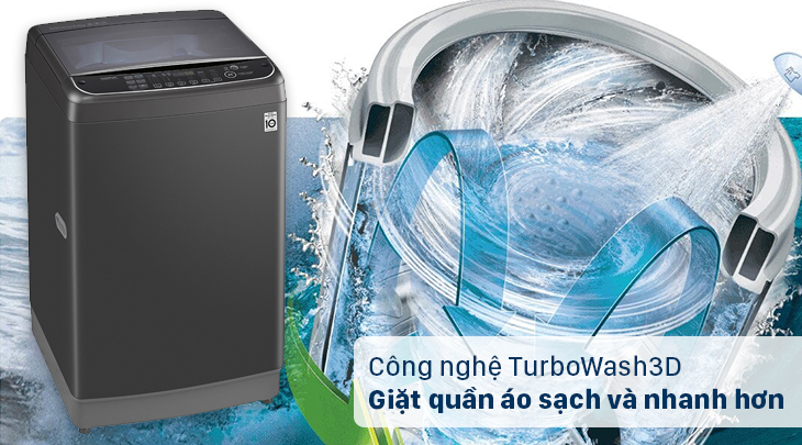 Giặt mạnh và nhanh chóng với công nghệ TurboWash3D