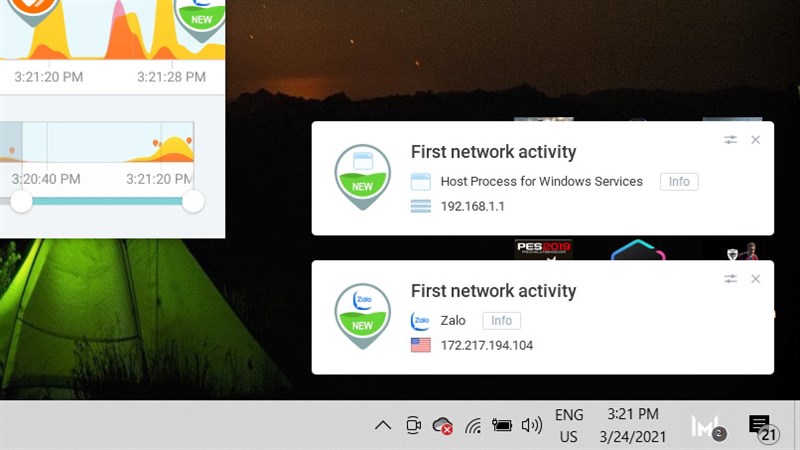 báo động khi có ứng dụng lạ truy cập internet