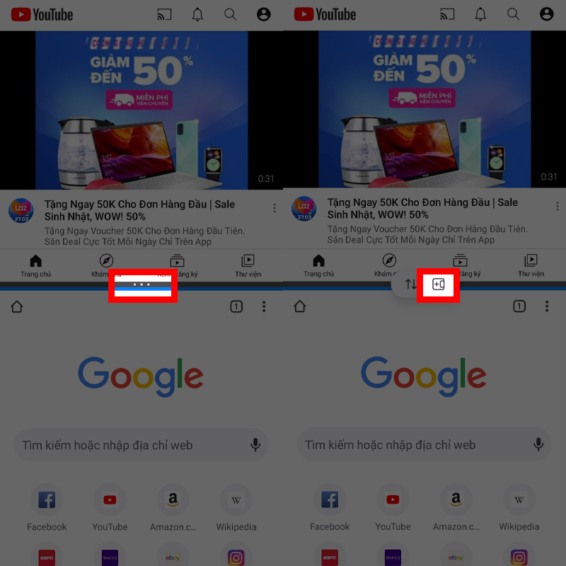 Chia đôi màn hình Chia đôi màn hình