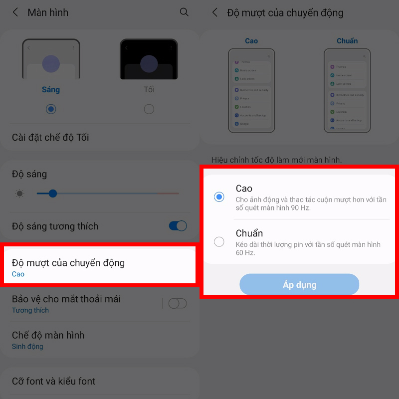 Tần số quét màn hình Tần số quét màn hình