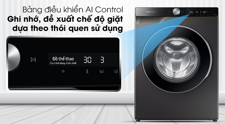 Bảng điều khiển AI Control ghi nhớ, phân tích, đề xuất chế độ giặt