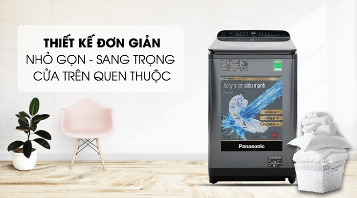 Máy giặt Panasonic Inverter 11.5 Kg NA-FD11AR1BV có thiết kế nhỏ gọn, sang trọng