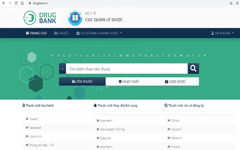 Cách tra cứu thông tin thuốc nhanh nhất trên ngân hàng thuốc DrugBank