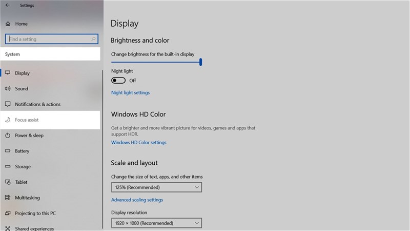 tính năng Focus Assist tính năng Focus Assist