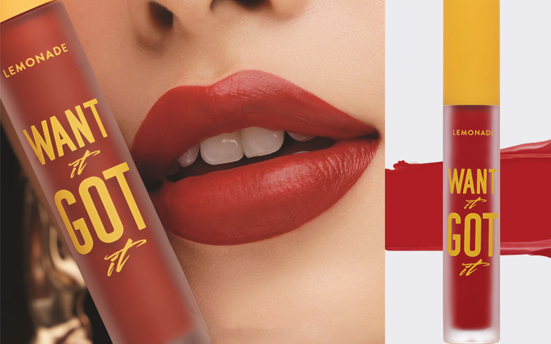 Son Kem Lì Nhẹ Môi Lemonade Want It Got It Lip Cream 5g màu đỏ nâu đất: