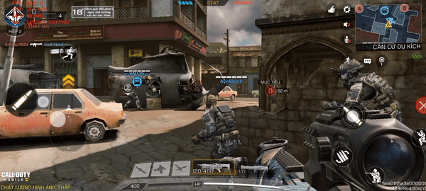 Dù Call of Duty là một tựa game có đồ họa nặng nhưng Vsmart Star 5 vẫn có thể chơi ở mức ổn.