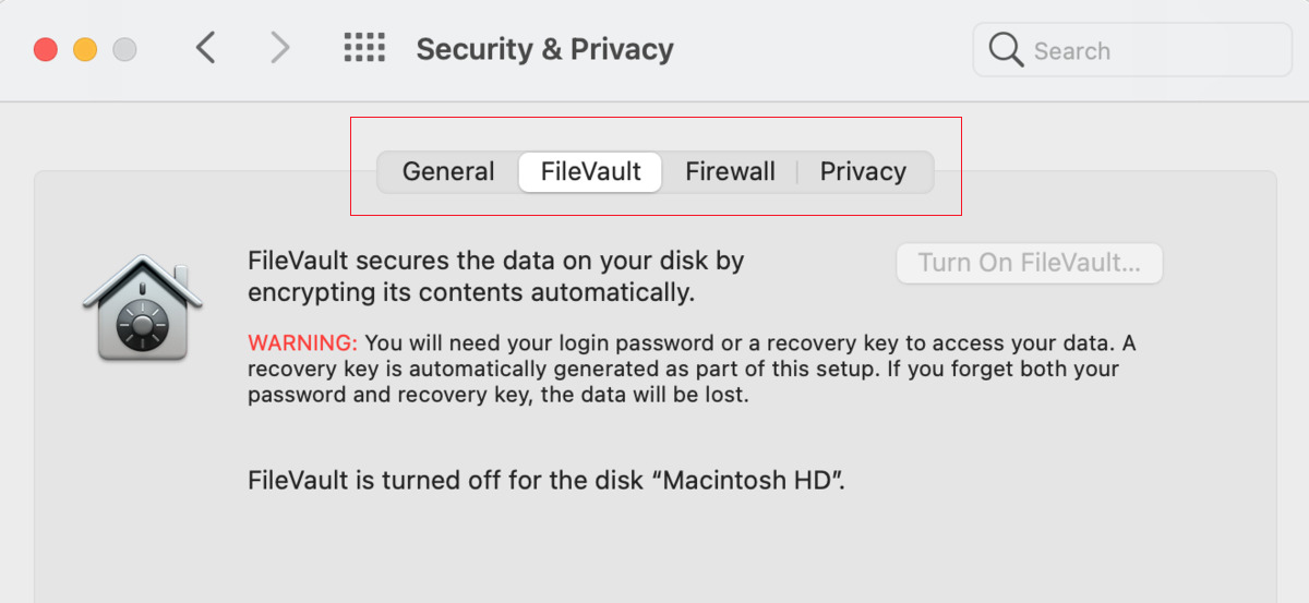 5 mẹo hay tăng cường bảo mật người dùng MacBook Air M1 nên biết > 4 tùy chọn chính bạn có thể tìu chỉnh