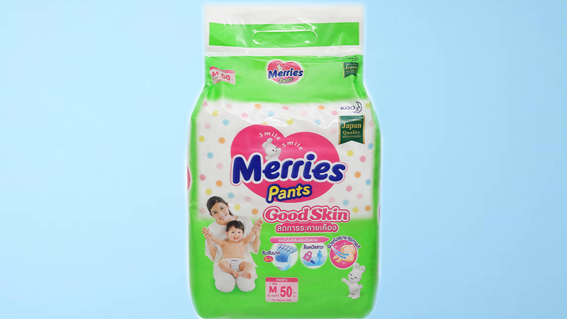 Tã quần Merries Good Skin size M 50 miếng