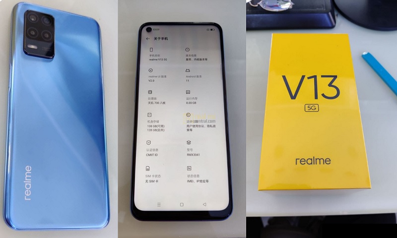 Realme V13 rò rỉ hình ảnh thực tế Realme V13 rò rỉ hình ảnh thực tế