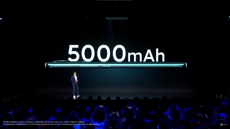 Xiaomi Mi 11 Pro sở hữu viên pin 5.000 mAh