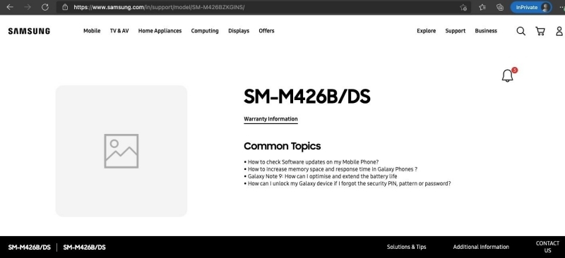 Samsung Galaxy M42 5G xuất hiện trên trang hỗ trợ của Samsung Ấn Độ