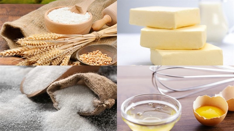 Nguyên liệu làm bánh lưỡi mèo Nguyên liệu làm bánh lưỡi mèo