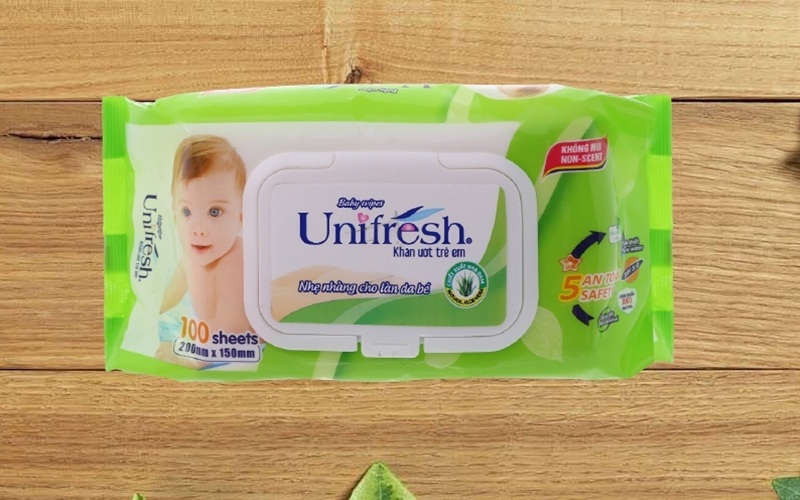 Khăn ướt em bé Unifresh Aloe Vera không mùi