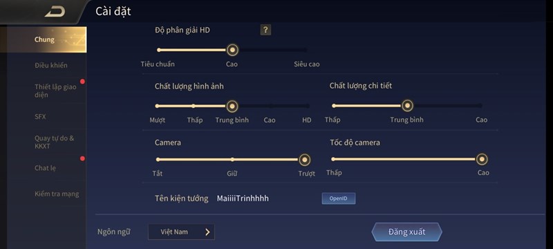 Cấu hình tựa game Liên Quân Mobile