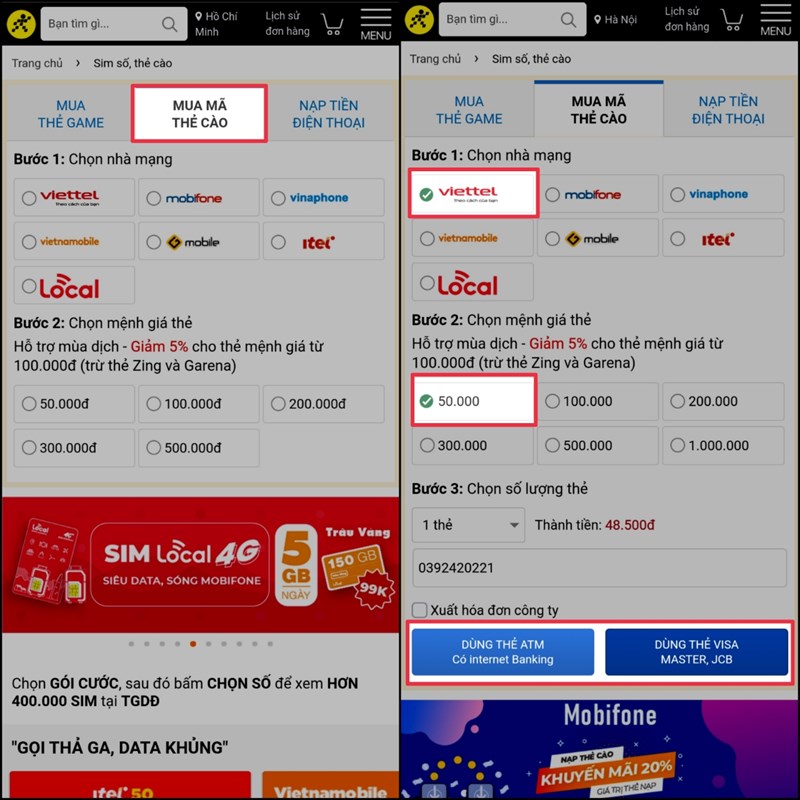 Mua SIM thẻ cào online uy tín Mua SIM thẻ cào online uy tín