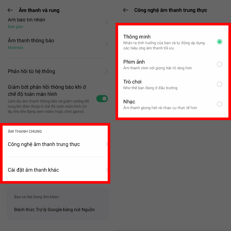 Cài đặt âm thanh Cài đặt âm thanh