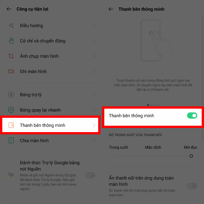 Thanh bên thông minh Thanh bên thông minh