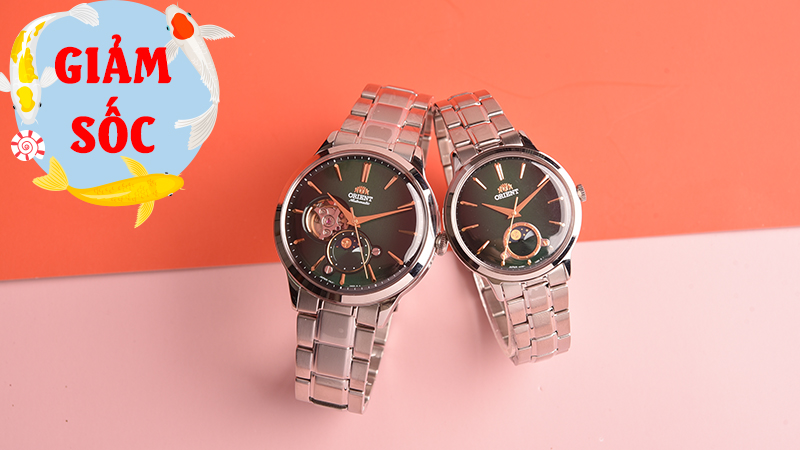Đồng hồ cơ tự động Orient có thiết kế sang trọng đồng giảm tiền triệu