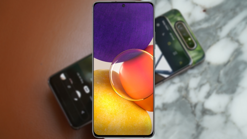 Galaxy A82 không còn dõi theo cơ chế trượt xoay như Galaxy A80 Galaxy A82 không còn dõi theo cơ chế trượt xoay như Galaxy A80