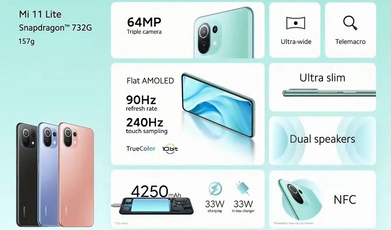 Mi 11 Lite với màn hình AMOLED, 90 Hz, hỗ trợ HDR10+, âm thanh Hi-Res 24-bit xịn sò, tầm trung mà như vầy thì có mà cháy hàng Mi 11 Lite với màn hình AMOLED, 90 Hz, hỗ trợ HDR10+, âm thanh Hi-Res 24-bit xịn sò, tầm trung mà như vầy thì có mà cháy hàng