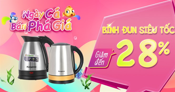 10 mẫu bình đun siêu tốc giảm đến 28%, giá chỉ từ 190K, mua ngay!