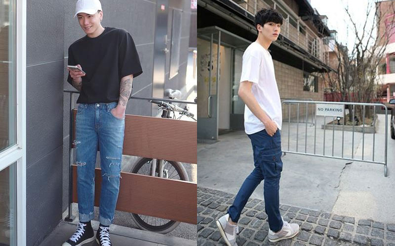 Phong cách áo thun, quần jeans