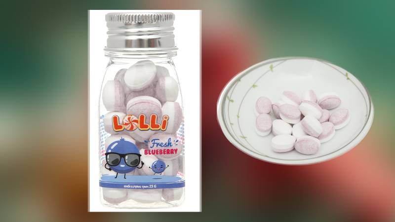 Kẹo hương việt quất Lolli hũ 23g