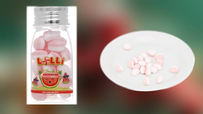 Kẹo hương dưa hấu Lolli hũ 23g