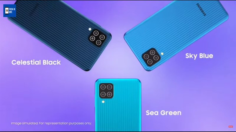 Mặt lưng của Galaxy F12 với họa tiết kẻ dọc vô cùng độc đáo Mặt lưng của Galaxy F12 với họa tiết kẻ dọc vô cùng độc đáo