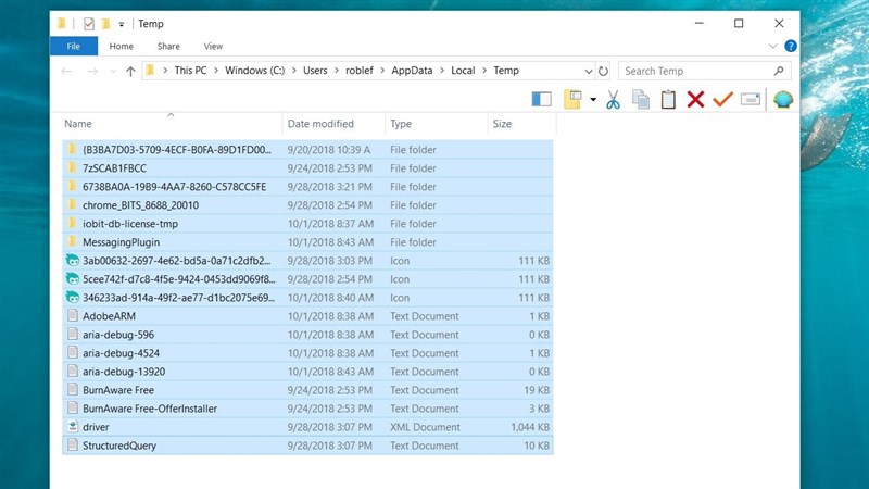 Các tập tin nên xóa trên Windows
