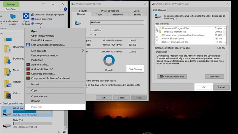 Các tập tin nên xóa trên Windows