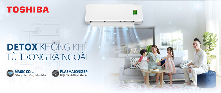 Detox không khí từ trong ra ngoài với máy lạnh RAS-H10E2KCVG-V của Toshiba