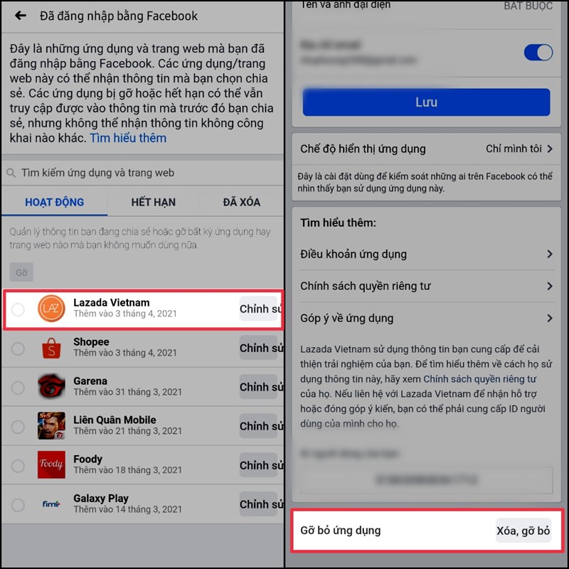 Cách gỡ bỏ những trang web, ứng dụng đã làm lộ thông tin tài khoản Facebook của bạn