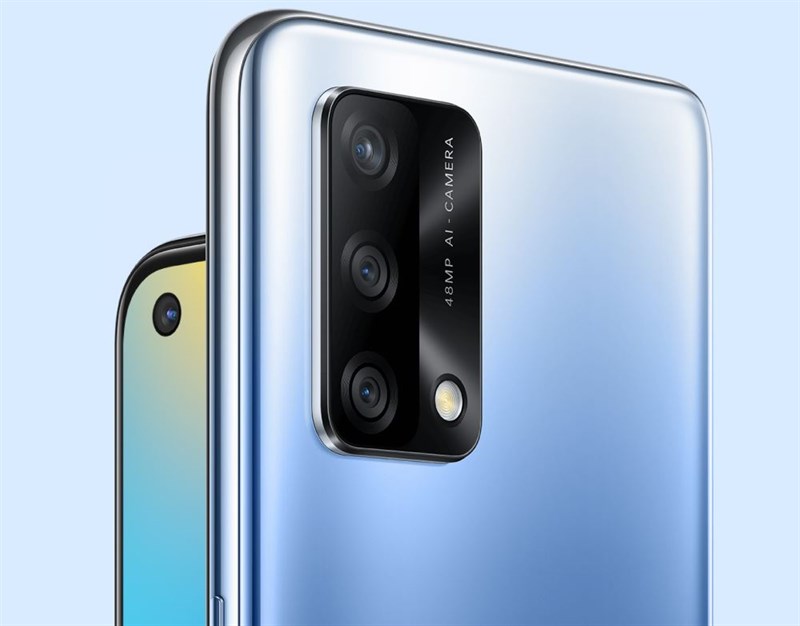 Cluster of 3 cameras on OPPO F19 with the highlight is 48 MP main sensor. Camera depth of field: 2 MP resolution, aperture F / 2.4.