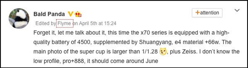 Vivo X70 Pro+ rò rỉ thông số kỹ thuật Vivo X70 Pro+ rò rỉ thông số kỹ thuật