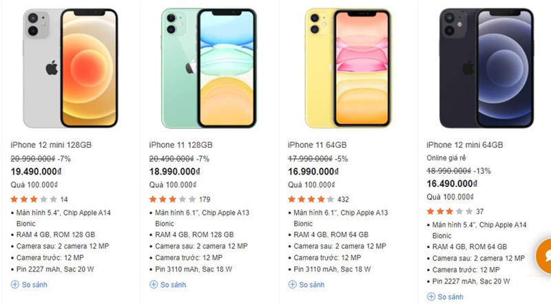 Có nên mua iPhone 12 mini khi giá đang rẻ hơn iPhone 11?