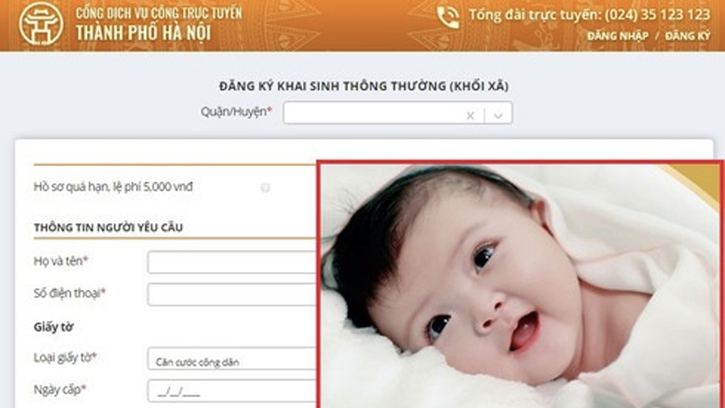 Liên thông thủ tục đăng ký khai sinh, đăng ký thường trú, cấp thẻ BHYT