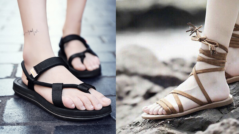 Sandals dây hay Dép xỏ ngón