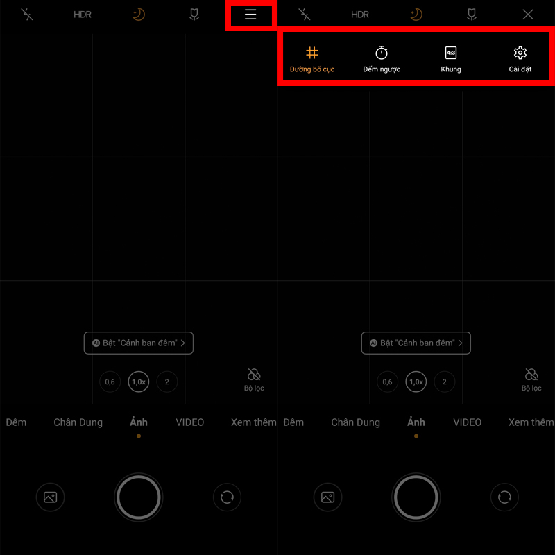 Cài đặt hỗ trợ cho camera
