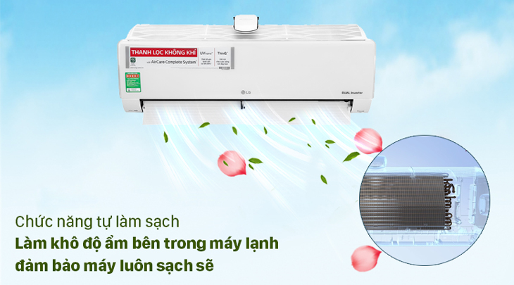 Đánh giá dòng sản phẩm APFUV của LG với công nghệ UVnano loại bỏ 99.99% vi khuẩn > Chức năng tự động làm sạch