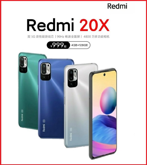 Redmi 20X 5G sẽ có màn hình 6.5 inch, pin 5.000mAh, giá 3.5 triệu đồng