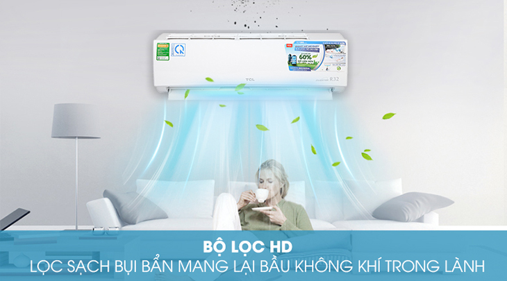 Bộ lọc HD lọc sạch không khí trên máy lạnh TCL