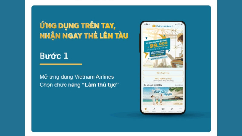 Tải và mở ứng dụng Vietnam Airline
