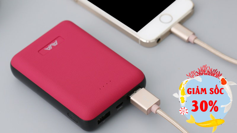 Pin sạc dự phòng Polymer 10.000 mAh AVA PA W11 Pin sạc dự phòng Polymer 10.000 mAh AVA PA W11