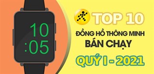 Top 10 đồng hồ - vòng tay thông minh bán chạy nhất quý 1/2021 tại Điện máy XANH