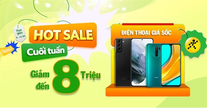 Săn sale cuối tuần, top 5 điện thoại giảm giá SỐC đến 8 triệu