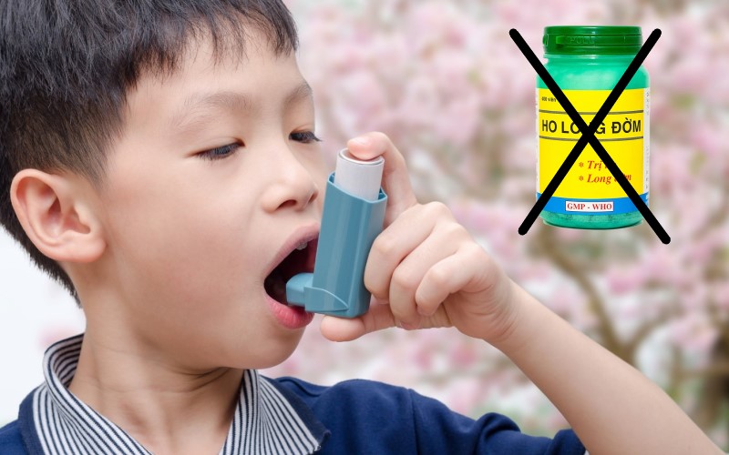 Trẻ bị hen suyễn không khuyến khích sử dụng thuốc long đờm