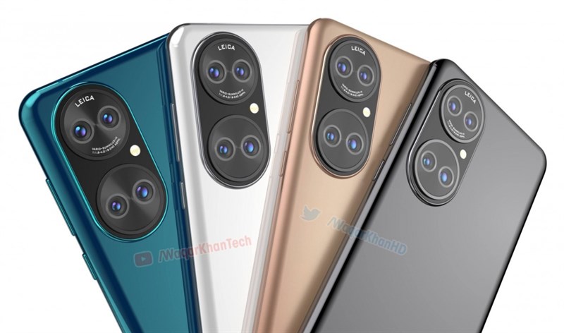 The design of the back panel of the Huawei P50 The design of the back panel of the Huawei P50